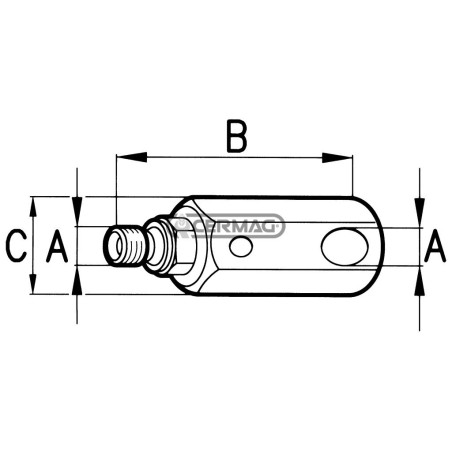 Rosca de junta giratoria de 90° - A 1/2" Gas 81757