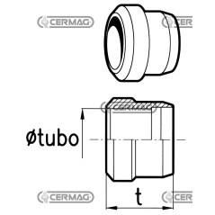 Ojiva DIN 3861 Diámetro de tubería 20S 83863