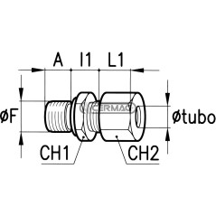 Raccordo con estremità dritta Diametro del tubo 8 mm Filetto - F 3/8" Gas 82933