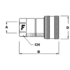 Schnellkupplung mit Ventil, Baureihe 4NV, 1/2"-Kupplung 84260 FASTER