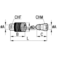 Schnellkupplung mit Ventil, PV-Serie, 1/2"-Kupplung, Innengewinde, 81217 FASTER