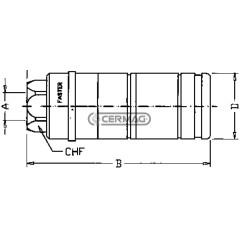 Conexión hembra de empuje-tracción, tipo mamparo, Serie 3CFPV - 3CFHF, conexión de 1/2" 84123 FASTER