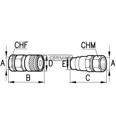Schnellkupplung (weiblich) mit flacher Dichtfläche, FFH-Serie 3/8"-Kupplung 82802 FASTER