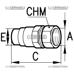 3FFH Series Flat Face MALE Quick Coupling 3/4" Coupling 84301 FASTER