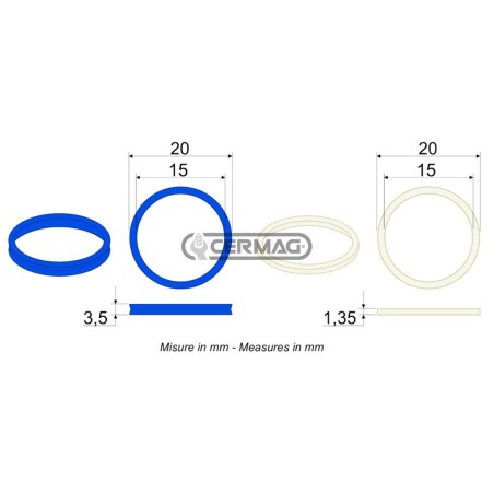 Junta para acoplamiento macho Tamaño 1/2" Gas 83989 FASTER | NewgardenAgri.com