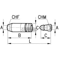 Schnellkupplung (weiblich), Druckanschluss, Serie 4SRPV - 4SRHF, 1/2"-Kupplung, 82774 FASTER