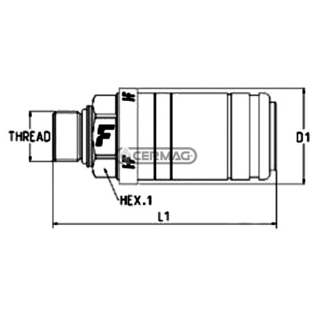 Innesto FEMMINA per portate elevate Serie 3CKHF Innesto da 1/2" 84331 FASTER