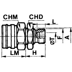 Bremsventilteil MALE Anschluss M18x1,5 - M20x1,5 80822 SCHNELLER