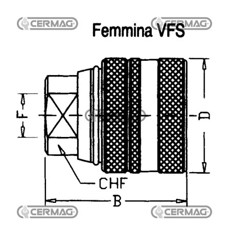 Valve de frein femelle avec verrouillage automatique et bague de sécurité, raccord M18x1,5 80816 FASTER