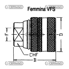Valve de frein femelle avec verrouillage automatique et bague de sécurité, raccord gaz 3/8", 80817 FASTER