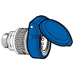 Automatischer Verschluss für 1/2"-Schnellkupplungen (Push-Pull) Farbe Blau 80575 FASTER