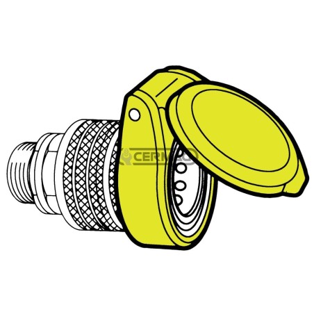 Tapa automática para acoplamientos rápidos de empuje y tracción de 1/2" Amarillo 82078 MÁS RÁPIDO