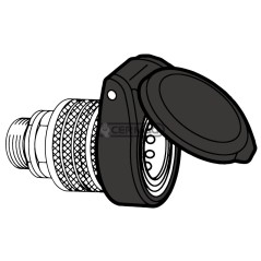 Automatischer Verschluss für 1/2"-Schnellkupplungen (Push-Pull) Farbe Schwarz 82080 FASTER