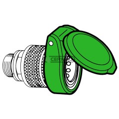 Automatischer Verschluss für 1/2"-Schnellkupplungen (Push-Pull) Grün 82081 FASTER