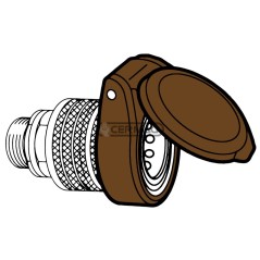 Tapa automática para acoplamientos rápidos de empuje y tracción de 1/2" Marrón 82082 FASTER