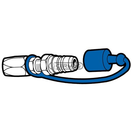 Tapa antipolvo hembra para acoplamientos rápidos. Tamaño 1/4". Color azul. 81222 FASTER