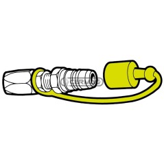 Bouchon anti-poussière femelle pour raccords rapides Taille 1/2" Couleur Jaune 82088 PLUS RAPIDE