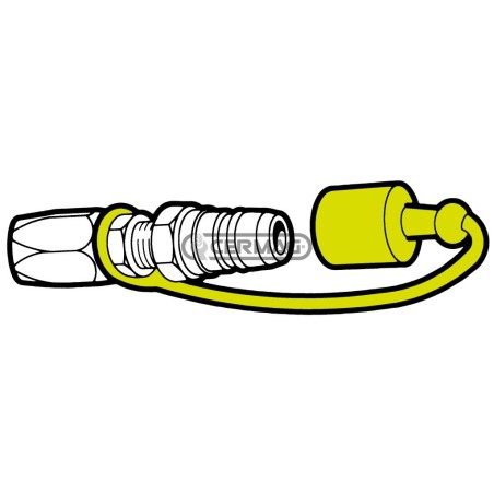 Tapa antipolvo hembra para acoplamientos rápidos. Tamaño 1/2". Color amarillo. 82088 FASTER