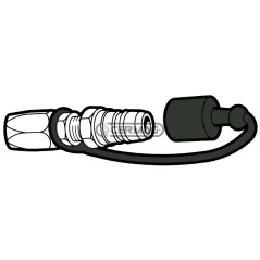 Bouchon anti-poussière femelle pour raccords rapides Taille 1/2" Couleur Noir 82089 PLUS RAPIDE