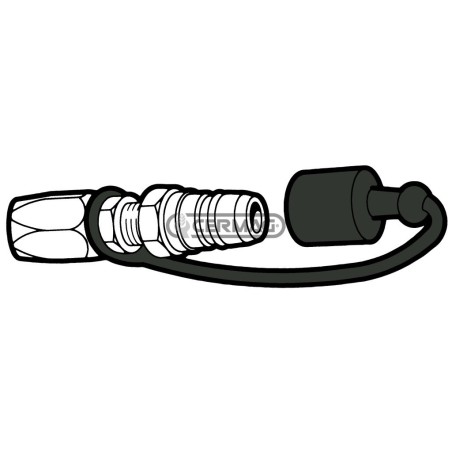 Tapa antipolvo hembra para acoplamientos rápidos. Tamaño 1/2". Color negro. 82089 FASTER