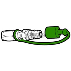 Tapa antipolvo hembra para acoplamientos rápidos. Tamaño: 1/2". Color: Verde. 82090 FASTER