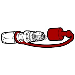 Tappo parapolvere FEMMINA per innesti rapidi Misura 1/2" Colore Rosso 82092 FASTER