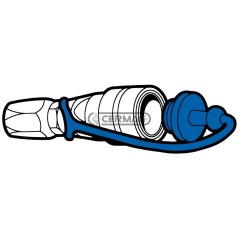 Tapa antipolvo macho para acoplamientos rápidos. Tamaño 3/8". Color azul. 80385 FASTER