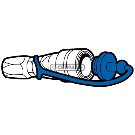 Tapa antipolvo macho para acoplamientos rápidos. Tamaño: 1". Color: Azul. 80550 FASTER
