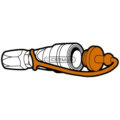 Tapa antipolvo macho para acoplamientos rápidos. Tamaño 1/2". Color naranja. 82083 FASTER