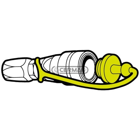 Tapa antipolvo macho para acoplamientos rápidos. Tamaño 1/2". Color amarillo. 82084 FASTER