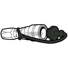 MALE dust cap for quick couplings Size 1/2" Color Black 82085 FASTER
