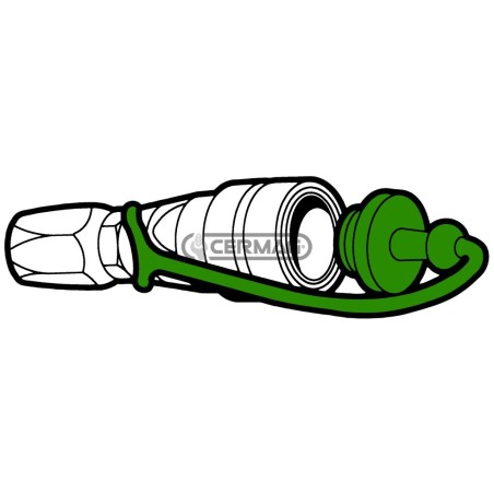 Tapa antipolvo macho para acoplamientos rápidos. Tamaño 1/2". Color verde. 82086 FASTER