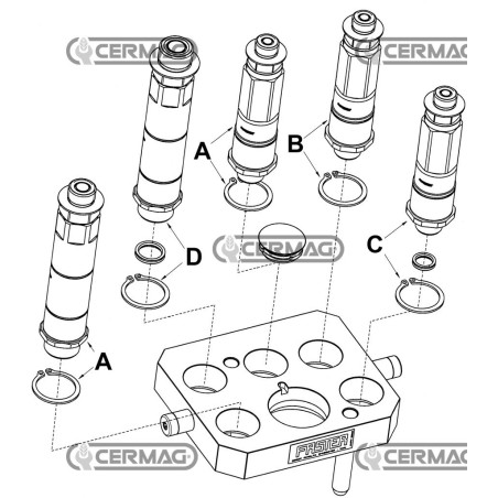 Kit innesto MASCHIO per multifaster - PARTE MOBILE Filetto 9/16" Gas 84349 FASTER