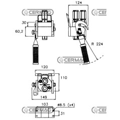 2-way Multifaster - MOVING PART 1/2" Gas connection 83430 FASTER