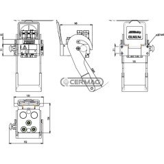 3-way Multifaster for LAVERDA and CNH - MOVING PART 1/4" Gas connection 83623 FASTER