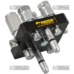 5-Wege-Multifaster für LAVERDA und CNH – Bewegliche Teile: 3 x 1/4" + 2 x 3/8" Gas 83625 FASTER | NewgardenAgri.com