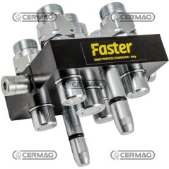 5-way Multifaster for FENDT - MOVING PART Connection 4 x 3/8" + 1 x 1/2" Gas 83915 FASTER | NewgardenAgri.com
