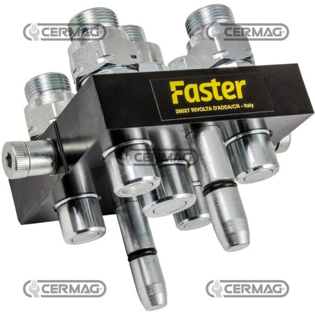 5-way Multifaster for FENDT - MOVING PART Connection 4 x 3/8" + 1 x 1/2" Gas 83915 FASTER | NewgardenAgri.com