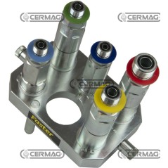 5-Way Multifaster - MOVING PART Connection 3 x 3/8" + 2 x 9/16" Gas Series 3PLK05AMC 84059 FASTER | NewgardenAgri.com