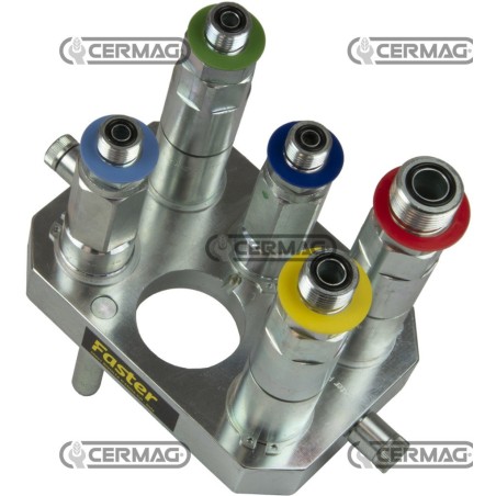5-Wege-Multifaster – Bewegliche Teile-Anschluss 3 x 3/8" + 2 x 9/16" Gas Serie 3PLK05AMC 84059 FASTER | NewgardenAgri.com