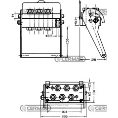 6-way Multifaster - FIXED PART 3/8" Gas connection 83483 FASTER