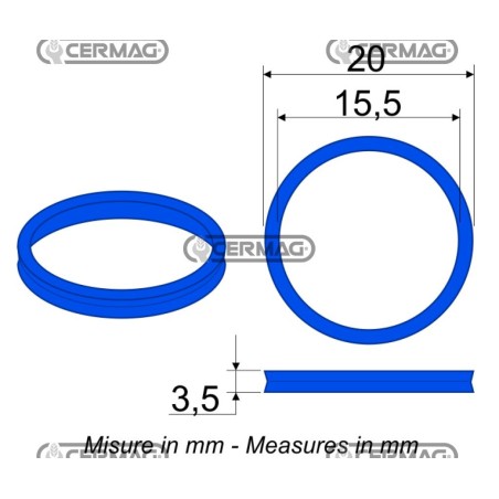 Anschlussdichtung für Multifaster-Platte, Größe 1/2", Gas 82986 FASTER | NewgardenAgri.com