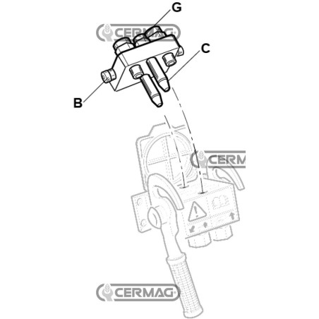 Innesto MASCHIO per multifaster - PARTE MOBILE Filetto 1/4" Gas 83652 FASTER