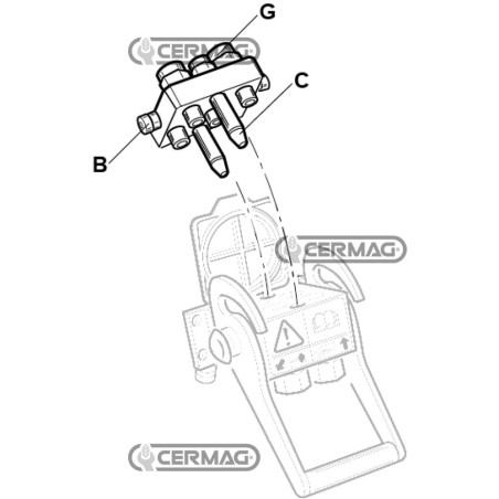 Innesto MASCHIO per multifaster - PARTE MOBILE Filetto Femmina - 3/4" - 16 UNF 83654 FASTER