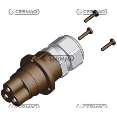 Presa elettrica 3 poli maschio per multifaster 1/2" - PARTE MOBILE 84243 FASTER | NewgardenAgri.com