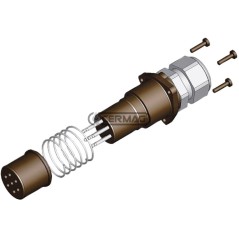 Presa elettrica 7 poli femmina per multifaster 1/2" - PARTE FISSA 84246 FASTER | NewgardenAgri.com
