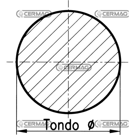 Barra cromata per cilindri Diametro 40 mm Lunghezza 3 m 81254