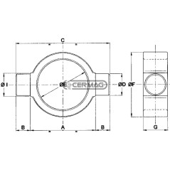 Collare saldabile per cilindri Diametro interno 60 mm 83557