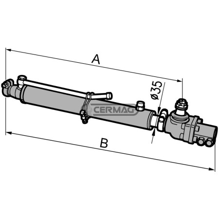 Cilindro per servosterzo Corsa 320 mm 81954