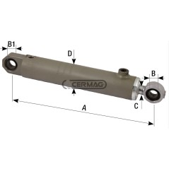 Cilindro di sterzo Lunghezza 357 mm 80389 Ognibene